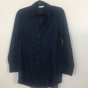 Eileen Fisher organic cotton v neck button up